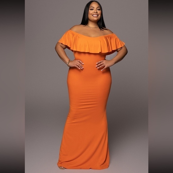 NEW JLUXLABEL Chocolate Brown Ruffle Maxi Dress - Picture 8 of 11